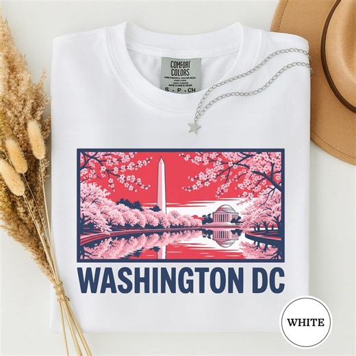 Washington DC Cherry Blossom Shirt, Washington Pride Tee, Washington DC Gift, Monument Tee, Washington DC Fan Gift - Etsy