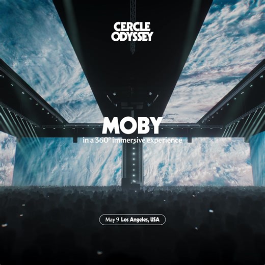 37 reactions · 9 comments | My only live show of 2025 at Cercle Odyssey, the 360° immersive monumental structure. Tickets available now. | Moby | Facebook