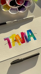 This lettering design is how I did block lettering when I first started making videos 4 years ago. I didn’t plan out colour schemes like I do today but I do like how these colours look together. ‘Tavia’ was the first name I ever did in this design which has since changed into the design I do today which is much more uniform. I do like the way these letters look but I’m not sure which I prefer. Maybe I should mix it up a bit more and return to this design from time to time. What do you think? #bl
