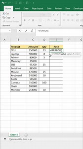 10K views · 80 reactions | IFERROR Function in Excel  #exceltips #exceltricks #exceltutorial #explore | computernotion | Facebook