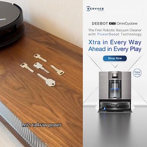 BLAST into Clean: Maximized Airflow, Proven Results ✔️DEEBOT’s BLAST Solution isn’t just specs—it’s real cleaning power: 100W high-torque motor, 45% larger low-resistance fan blades, EV-Grade Battery (1.6x lifespan). Unleashes 18L/s airflow 19,500Pa suction: 140% finer dust gone, 262% more hair off carpets, 100% large debris picked up. Finally, a vacuum that delivers on "powerful." | ECOVACS ROBOTICS