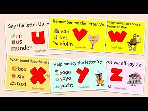 Learn Letters U–Z! | Short Vowel Ŭ + Consonant Sounds V–Z for Kids