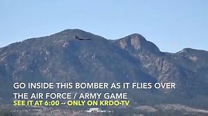You'll want to watch tonight at 6:00. Only on KRDO News Channel 13 -- inside the cockpit with the B1 bomber crew that flew over the Air Force Academy game this past weekend. It's pretty cool. | KRDO13