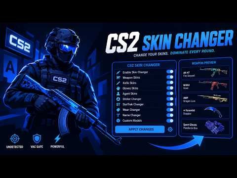 CS2 Skin Unlocker Mod Menu 2026 (Free PC) Undetected | All Skins + Gloves [No Ban]