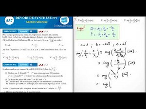 🧿Taki Correction du devoir de synthèse de math BAC SCIENCES BAC technique