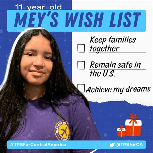 Meet Mey, the U.S. citizen daughter of a TPS recipient. She loves math, soccer & playing the flute. “If my mom had to leave my little brother & me, we would have nobody to take care of us or prepare us for our future.” President Joe Biden Secretary Alejandro Mayorkas make her wish come true. #TPSjustice! | The New York Immigration Coalition