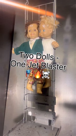The Funblaster Channel on Instagram: "Two dolls. One beam. And the jet blaster shows no mercy… 😳🔥💨 Watch as each face gets completely shredded — one after the other — in pure satisfying destruction. This one hits HARD 👀💥 #Satisfying #ASMR #JetBlaster #Destruction #TheFunblasterChannel"