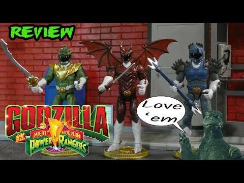 Godzilla vs Mighty Morphin Power Rangers Review | Playmates Kaiju Rangers Figures
