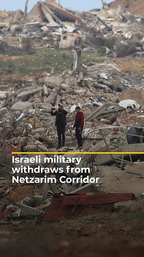 83K views · 1.8K reactions | The Israeli military has left behind massive destruction after withdrawing from the Netzarim Corridor in Gaza as part of its obligations under the ceasefire deal. Palestinians are now able to cross the former military zone that had split Gaza in half. | Al Jazeera English | Facebook