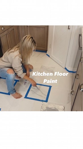 2.4M views · 3K reactions | I’ve still got a couple cracked tiles to fix and paint, but most of my kitchen floors are done! I’m so happy to have our dirty grout lines looking fresh again. As always, I’ll keep you posted on how this holds up and whether or not the faux marbling (and paint toss ) was worth it. Let me know what you think!! #diydecor #diyhomedecor #tilepainting #paintedtiles #diyhome | Prairie Style Home | Facebook