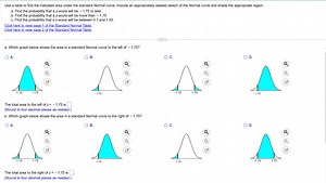Use a table to find the indicated area under the standard Norma... | Filo