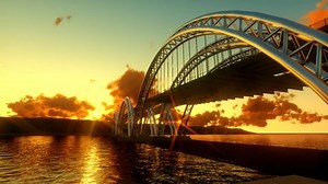 Modern Bridge Architecture Epic Sunset Dusk Stock Footage Video (100% Royalty-free) 8848261 | Shutterstock