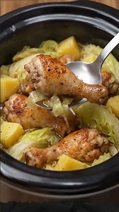 Slow Cooker Chicken, Cabbage and Potatoes