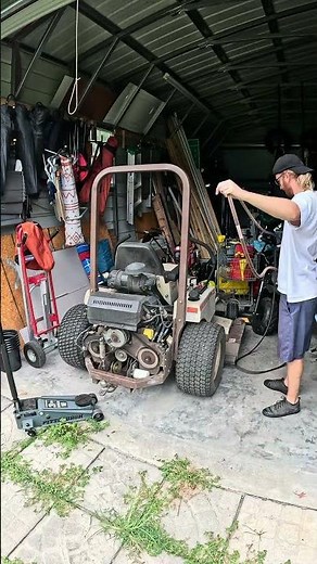 Changing the PTO belt on my Grasshopper 227 Zero Turn Mower #lawnmower #zeroturn #grasshoppermowers