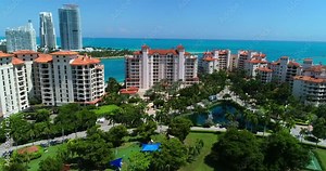Fisher Island - Drone Aerial Footage - Miami, Florida