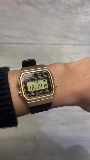 Casio F-91WM-9AEF Gold Vintage Digital Watch | Warhole Store