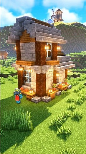 Build The Easiest Medieval Minecraft Villager House!!
