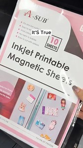 16K views · 176 reactions | BIG WIN of Printable Magnetic Sticker. Get a Fridge magnet and bookmarks for freedom. ✅ink jet printer ✅waterproof ✅cut easily Shop link:https://bit.ly/3XZG3gG #easycraft #diyhome #bookmarks #crafter #stickers #magnetic #magnet #fausbpaper | A-SUB | Facebook
