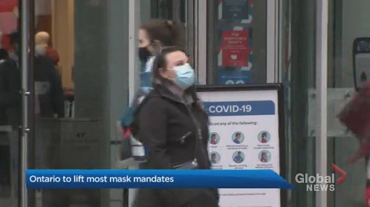 COVID-19: Ontario to lift most mask mandates