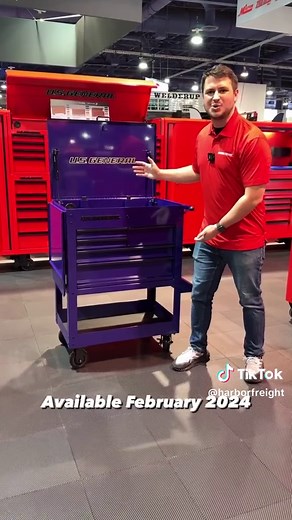 PURPLE is coming to the U.S. General 5 Drawer 30” Mechanics Cart next year. Stay tuned as we unveil more new products all week long from @SEMA Show 2023. #HarborFreight #SEMA #USGeneral