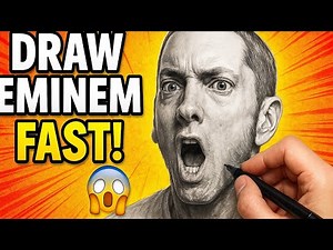 DRAW EMINEM FAST! Full Realistic Pencil Tutorial