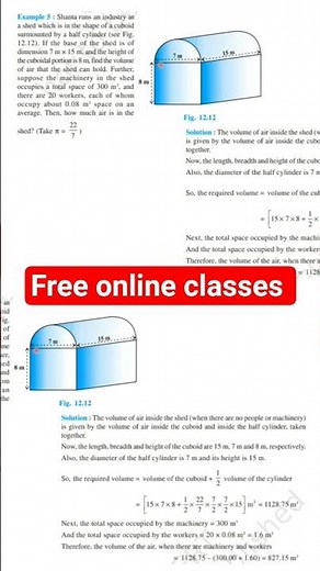 Class 10 Maths Chapter 12 SURFACE AREAS AND VOLUMES - Example 5 #mathshorts #mathstricks