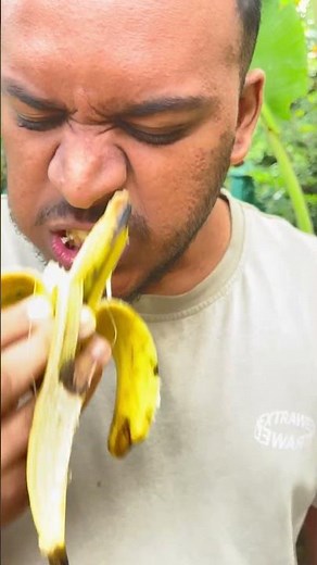 Eating a Banana Like This?! 😳🍌 #shorts #asmr