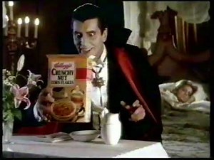 Kellogg's Crunchy Nut Corn Flakes with Dracula Ad (1993)
