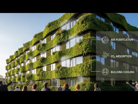 Dutch Engineers Developed bricks that grow moss, which purifies the air, absorbs CO2 and cool buildi