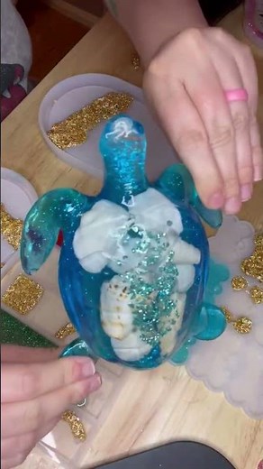 Loved making this resin sea turtle!