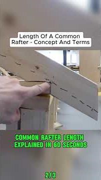 Common Rafter Length Explained 📐🏠 Concepts & Terms Made Easy