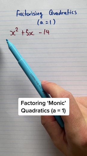 Ready to factorize some quadratics like a pro? 📕Check out this video for some tips and tricks! #MathNerd #QuadraticFormula #FactoringQuadratics