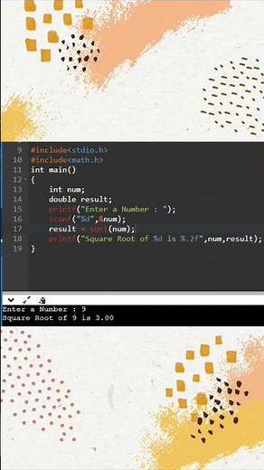 C program to find square root of any number // c programming // c tutorials
