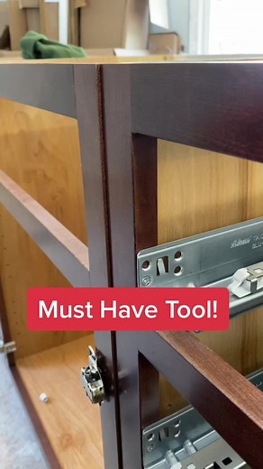 This tool makes installing cabinets so easy! #tutorials #roborockrun #howto #diy #learnhow #tools
