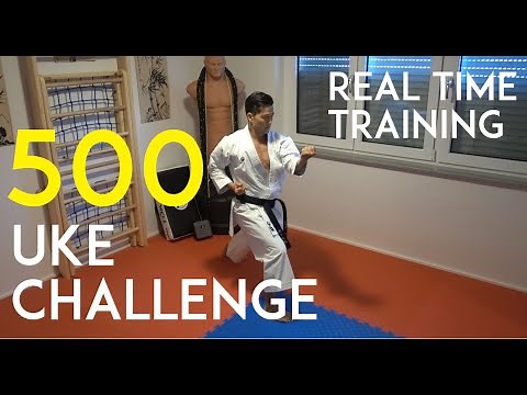 500 UKE CHALLENGE - karate block challenge - real time training - TEAM KI