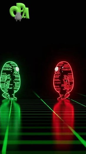 Red Code vs Green Code 💥👾 #Opa #Animation #Cyberpunk