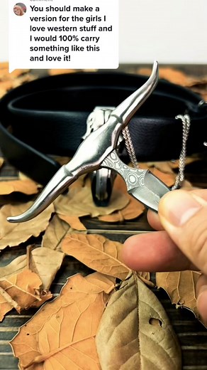 Replying to @Kenadie Hutchens I tried to stylize the video, does anyone like this long horn 🤔 #western #westernfashion #longhorn #dagger @Josh