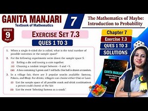 Class 9 Maths Chapter 7 Exercise 7.3 Solutions | Ganita Manjari | Introduction to Probability