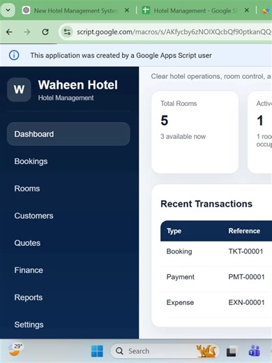 HOTEL MANAGMENT SYSTEM USING SCRIPT AND HTML #somali #somalitiktok #excel