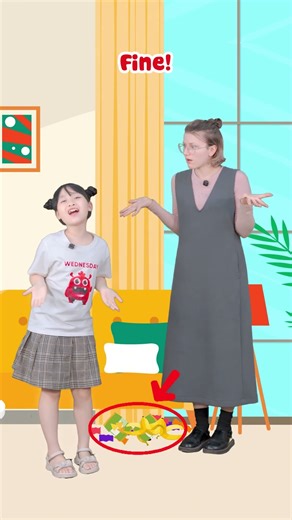 Hoạt hình tiếng Anh: Mimi bị đàn kiến kéo đi vì quá bừa bộn? - Clean Up After Eating! #short #kids