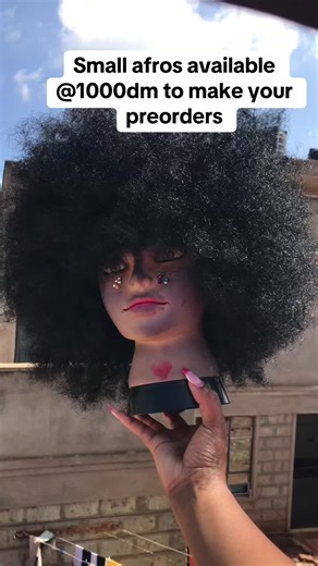 Maroon Color Wigs and Small Afros for Preorder