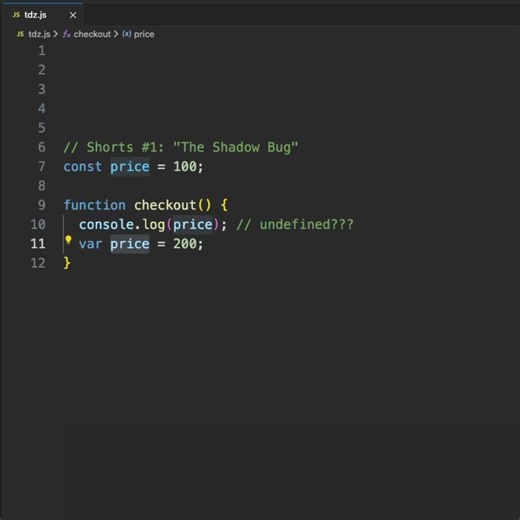 The Shadow Bug #coding #frontendcourse #javascript