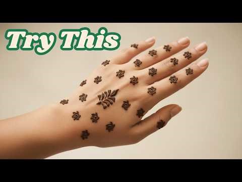 Easy Dot Mehndi Design 😍 | Simple Floral Mehndi 🌸 | Beginner Friendly Design 💖