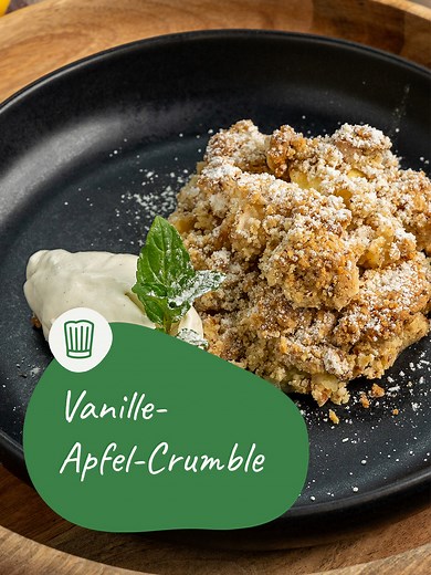 Das beste Vanille-Apfelcrumble Rezept mit Mandelstreuseln