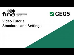 GEO5 Tutorials: Using Standards and Analysis Settings