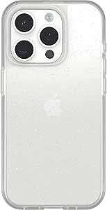 OtterBox iPhone 15 Pro (Only) Prefix Series Case - Stardust (Clear/Glitter), Ultra-Thin, Pocket-Friendly, Raised Edges Protect Camera & Screen, Wireless Charging Compatible