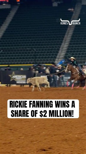 The dream comes true! Breakaway Roper Rickie Fanning wins a share of the $2 million after going 1.71