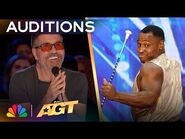 Phillip Lewis Brings the BEST Baton Simon Cowell Has Ever Seen! - Auditions - AGT 2024