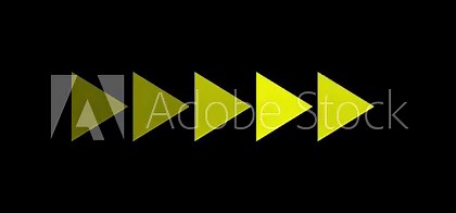 Fast forward yellow symbols icon symbol animation on white background. Fast forward sign moving forward Right-directional arrow loop animation. Swipe right for the animation on black background, 4k .