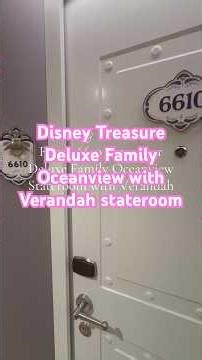 Disney Treasure Room 6610 Tour | Deluxe Family Oceanview Verandah (Aladdin Stateroom)